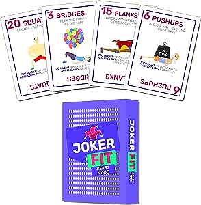 Beast Mode Exercise Cards - Full Body Strength Training Fitness Program for On-The-Go HIT – at Home Workouts Target Core, Legs, Chest, Arms (No Equipment Needed)