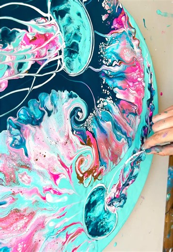 Yin and Yang Inspired Jellyfish Painting Tutorial