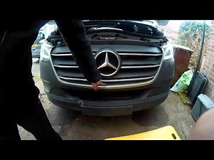 New Shape 2020 Mercedes Sprinter front bumper removal