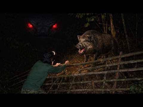 Strange Night Sounds Survival: Hunting Stream Fish, Wild Crab & Frogs in the Dark