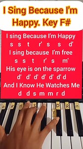 16K views · 189 reactions | HIS EYE IS ON THE SPARROW (I Sing Because I'm Happy): Hymn Piano Tutorial/ Solfa Notes And Lyrics. Key F Sharp. #reels #solfanotes #keyboard #followers #reels #hymn #pianotutorial #public #fyp #viral #hiddentreasuresounds #simplepianolessons #sofanotes #viralvideos #instrumental #fypage #for #foryoupage #foryou #trending | HiddenTreasure Sounds | Facebook
