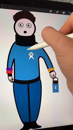 Transforming random objects into characters day 1 #fyp #foryou #foryoupage #procreate #viral