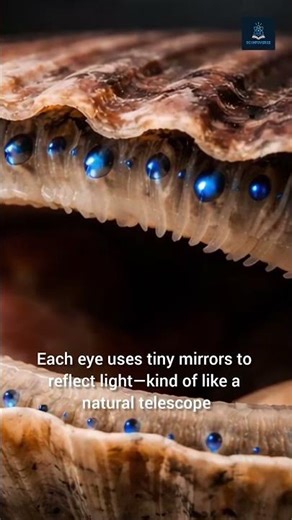 Scallops have up to 200 tiny mirror-based eyes and can actually see predators!