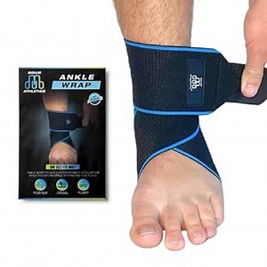 MDUB Ankle Support Wrap 1 Pack, Achilles Tendonitis Pain Relief Planter Fasciitis Support Brace, Hiking, Soccer, Basketball, Running, Tennis, Volleyball & Pickleball
