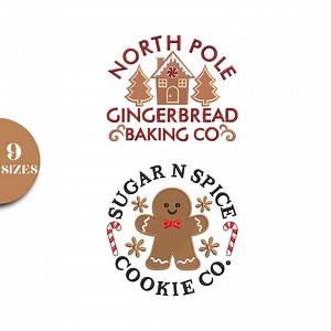 Gingerbread Baking Co Embroidery Design | Christmas Cookie (digital Download) - Etsy Canada