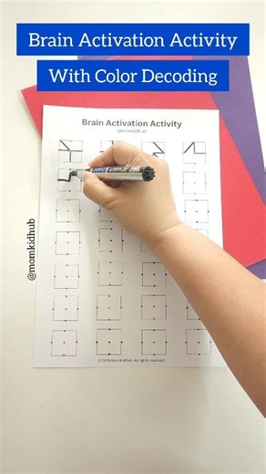 Watch the dots carefully, they are of different colors. Decode the line pattern and connect the dots in the below given pattern. Amazing for pattern matching, visual discrimination, hand eye coordination, focus and concentration. Let me know how it goes with your kids. ❤️ #brainteaser #brainactivity #brainactivation #kidsactivities #tptstore #tpt #tptresources #classroomactivities #homeschoolresources #LearningThroughPlay #braingymforkids #fypシ #fypシ゚viralシfypシ゚ #fblifestyletyle | Momkidhub
