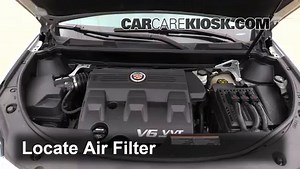 How to Change Engine Air Filter: 2012 Cadillac SRX Luxury 3.6L V6 FlexFuel