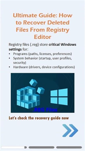 Ultimate Guide: Recover Deleted Registry Files in Windows #registry #recovery