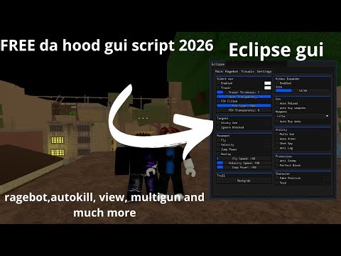 OP & FREE da hood gui script 2026, rage bot, silent aim, neckgrabs and much more (Eclipse)