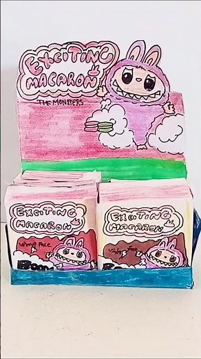 Labubu small blind box unboxing || hand made paper blind box #popmart #labubu #blindbox