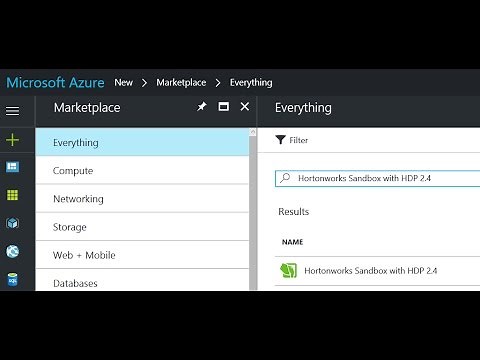Azure Virtual Machine w/ Hortonworks Sandbox