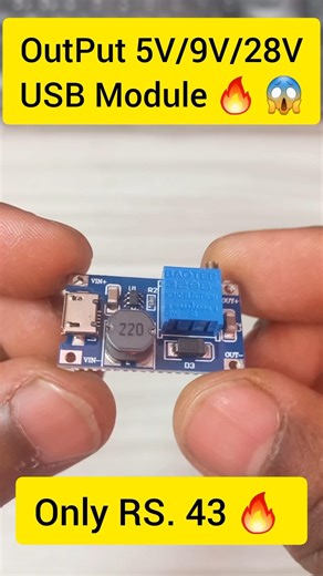 step up 5V to 12V micro usb module 🔥😱 || #electronic #trending #shorts