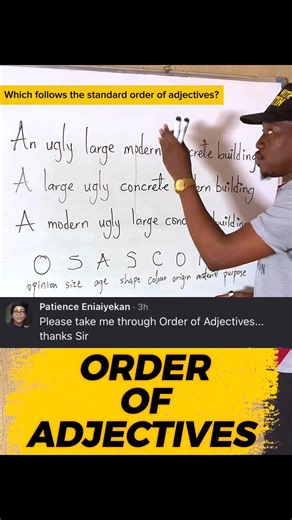 ✅ Which is correct? Order of adjectives - Let’s learn ✍️ | Learn With Austin 2