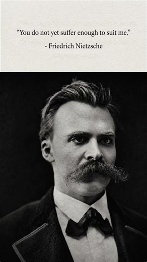 Nietzsche: You Do Not Yet Suffer Enough to Suit Me