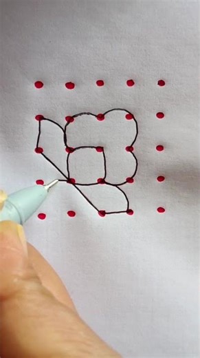 5×5 dots easy rangoli | #rangoli #dialyrangoli #art #kolam #muggulu