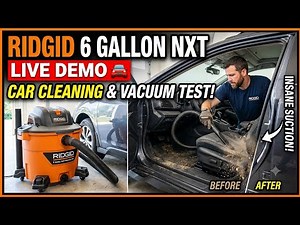 RIDGID 6 Gallon NXT Wet/Dry Vac LIVE DEMO 🚗 | Car Cleaning & Vacuum Test