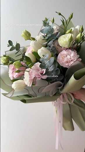 How to wrap a bouquet in paper. Step by step korean wrapping tutorial. Link in bio to purchase paper