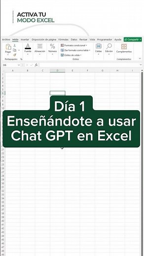 Dia 1 Enseñandote a Usar Chat GPT el Excel