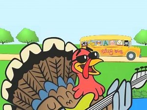 Turkey Time | Thanksgiving | Animation | Kids Music | Preschool | Silly Bus
