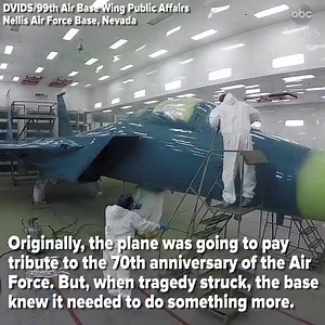 6.5K views · 23 reactions | PAYING HONOR: Nevada's Nellis Air Force Base​ unveils F-15 fighter jet repainted to honor victims of the Las Vegas mass shooting. | WCTI News 12 | Facebook