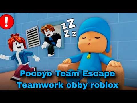 Pocoyo Team Escape Teamwork obby roblox - Gameplay Walkthrough