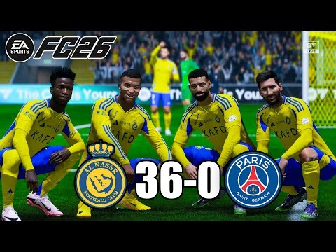 Ronaldo, Messi, Neymar & Mbappé All Stars | Al-Nassr Vs Paris SG | FC26 Match