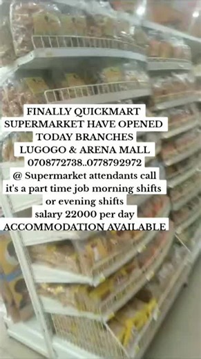 Part-Time Job Vacancy at Quickmart Supermarket | Apply Now!