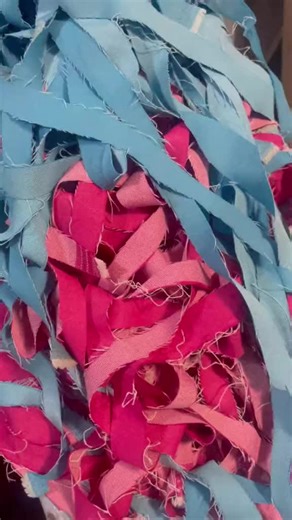 Pink Blue Denim Crochet Mini Skirt! 🧶🪡✨ Wear or Tear? #crochetcoutureza #handmade #slowfashion #sustainablefashion