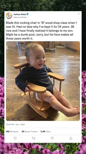 He Built a Rocking Chair at 14… 24 Years Later, His Son Sat in It #shorts