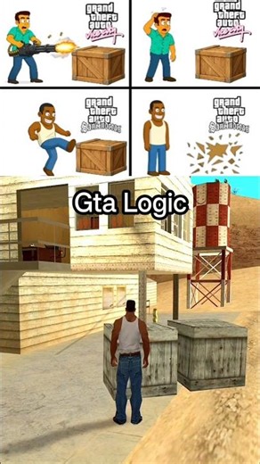 Box Physics - Part 2😍 (GTA LOGIC) #shorts #gta #memes