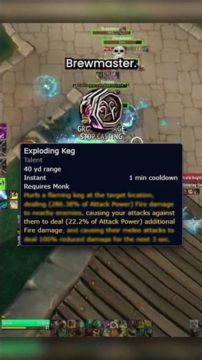 Exploding Keg Damage #brewmaster #worldofwarcraft #thewarwithin