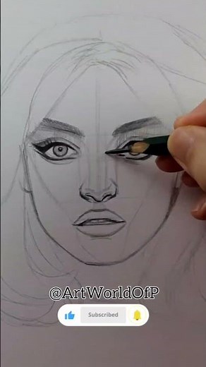 Realistic Girl Portrait Sketch without Loomis Method | Pencil Drawing Time-lapse