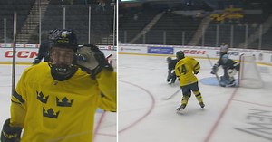 Ishockey: Filip Ekberg historisk när han sköt Sverige till semifinal i U18-VM