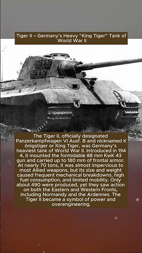 Tiger II – Germany’s Heavy “King Tiger” Tank of World War II