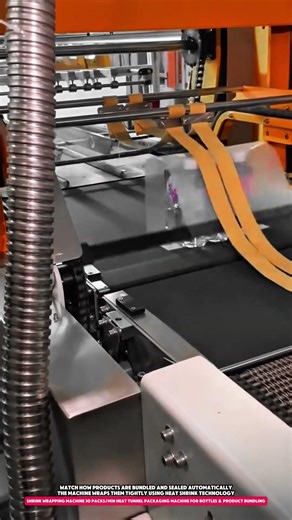 Shrink Wrapping Machine 30 Packs/min Heat Tunnel Packaging Machine for Bottles & Product Bundling