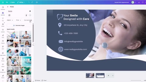 Dental Business Card Template | Modern Clinic Appointment Card (canva Editable) - Etsy