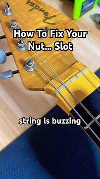 Here’s how to fill and slot your guitar nut slot! GUITAR TECH TIPS #loungingguitars #guitar