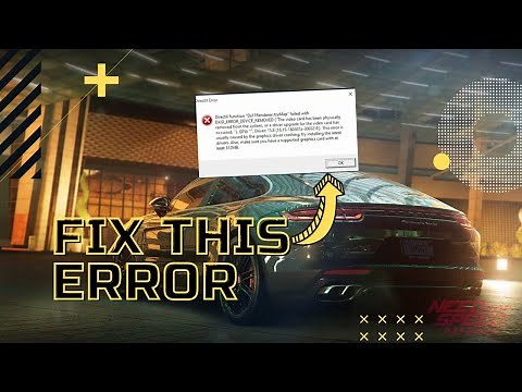 How to Fix Need For Speed Payback DX11 Error | Fix Need For Speed Payback Directx Errors 👈