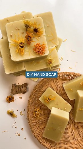 Homemade Hand Soap Recipe with Ginger and Calendula Infusion