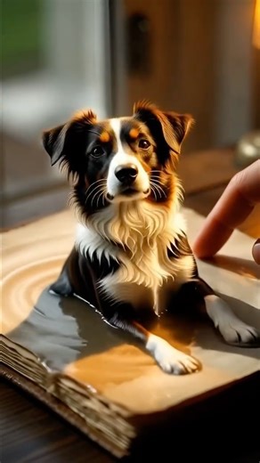 Border Collie Sketch Comes To 🐶 Life 📌 #Shorts #AIPrompt #TextToVideo #BorderCollie #Dog