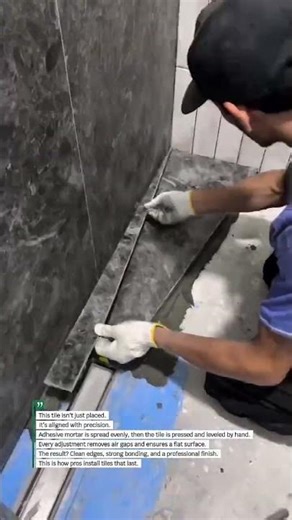 Perfect Tile Alignment Every Time | Pro Tile Installation #tiling #construction #shorts