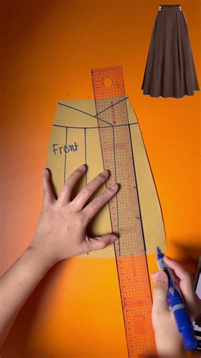 Basic Skirt Pattern Tutorial – Simple & Fast Method #sewing #diy #sewingtutorial #sewingtips