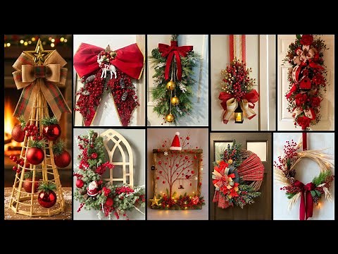 . “DIY Christmas Wreaths, Swags & Frames | Elegant Red & Gold Holiday Decor Ideas”