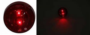 LED Trailer Clearance and Side Marker Light with Reflex Reflector - 2 Diodes - Red Lens Command Elec