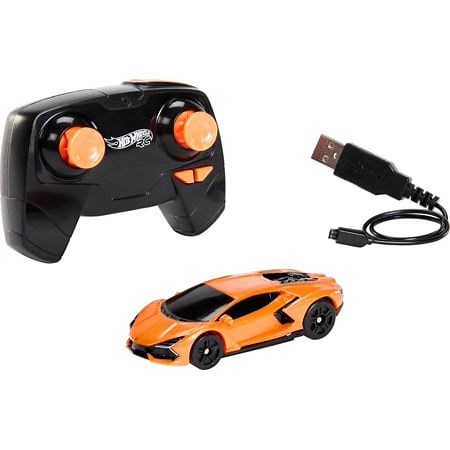 Hot Wheels RC 1:64 Scale Lamborghini Revuelto, Battery-Powered Remote Control & Rechargeable Car