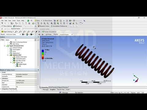 Fatigue Analysis of Spring Using FEA | ANSYS Simulation