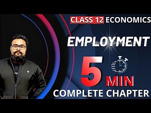🔥 Employment 5 MINUTES Indian Economy class 12 one shot Commerce king Gaurav Jain