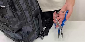 Fishing Tackle Backpack Storage Bag, Outdoor Shoulder Backpack, Large Water-Resistant Fishing Gear Bags with Rod Holder Shoulder Backpack and a sturdy fishing tackle box