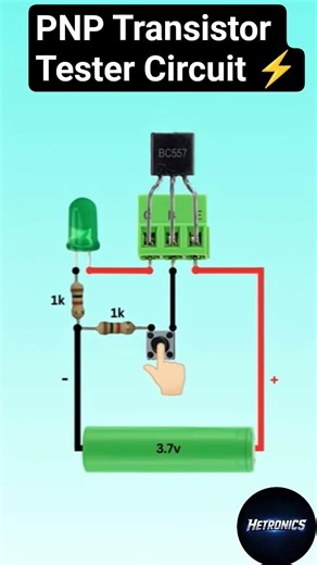 PNP Transistor Tester Circuit ⚡ #circuit #viral