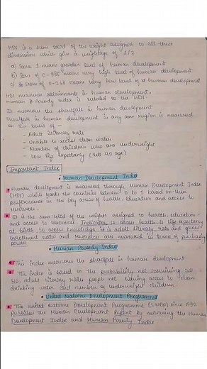Class12 Geography Notes Chapter4 #humandevelopment #notes #class12 #shorts